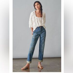 Pilcro Anthropologie The Wanderer Mid Rise Relaxed Leg Jeans